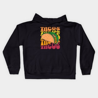 Tacos - Vintage taco Tuesday Cuisine - Taco Night Kids Hoodie